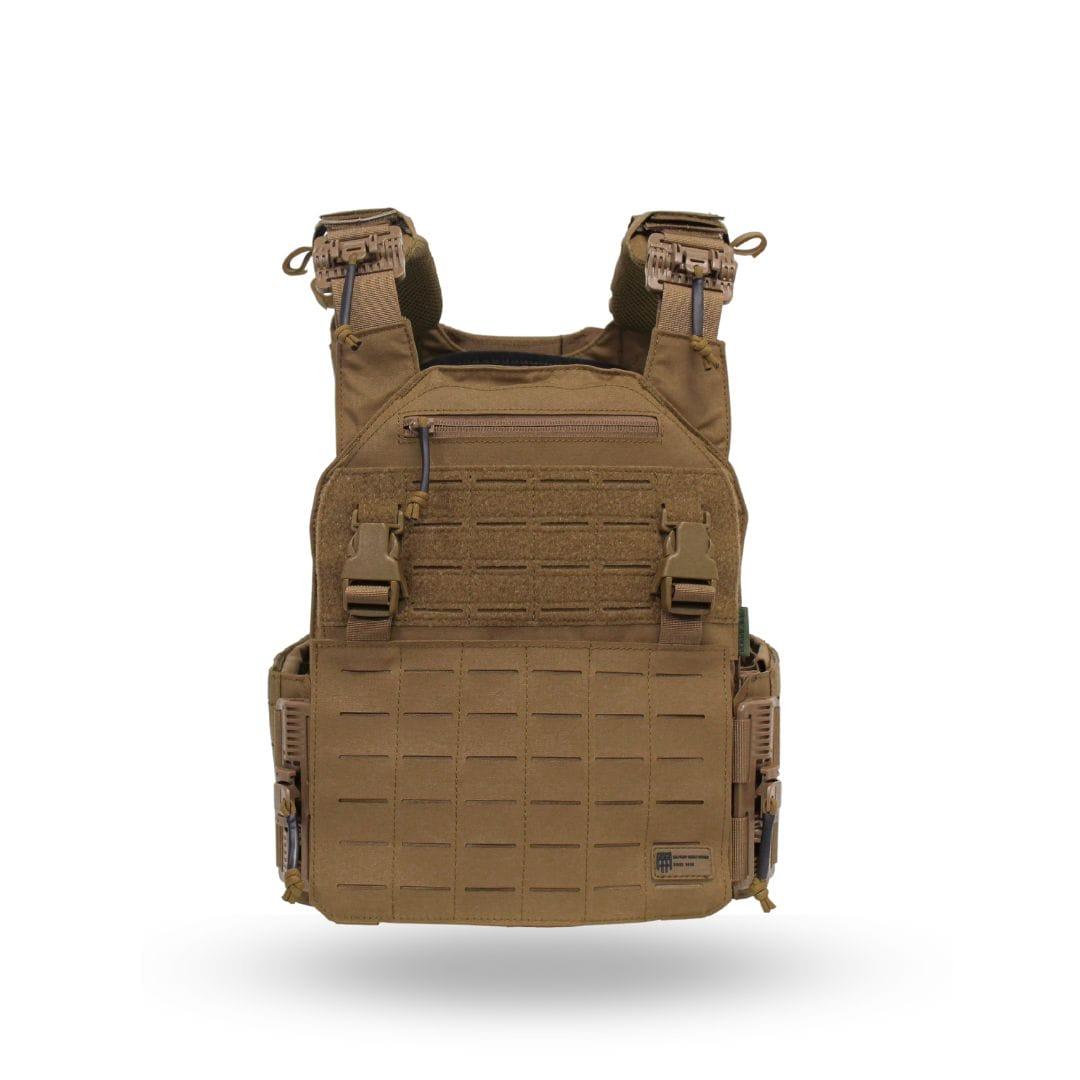 Prime Warrior plate carrier in coyote